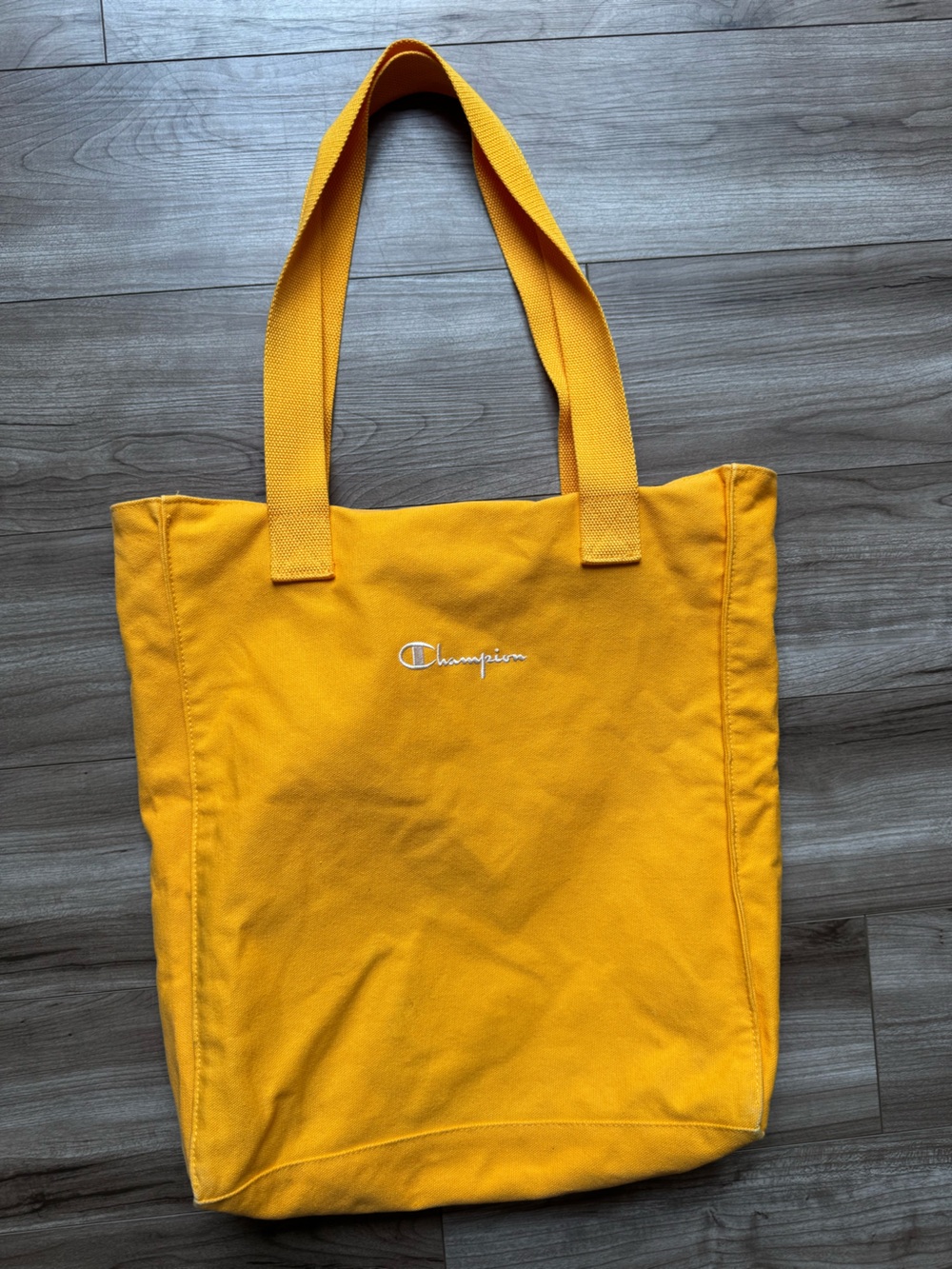 Champion Urban Outfitters 
Exclusive Canvas Zip Tote Bag Yellow book bag school - Picture 5 of 16